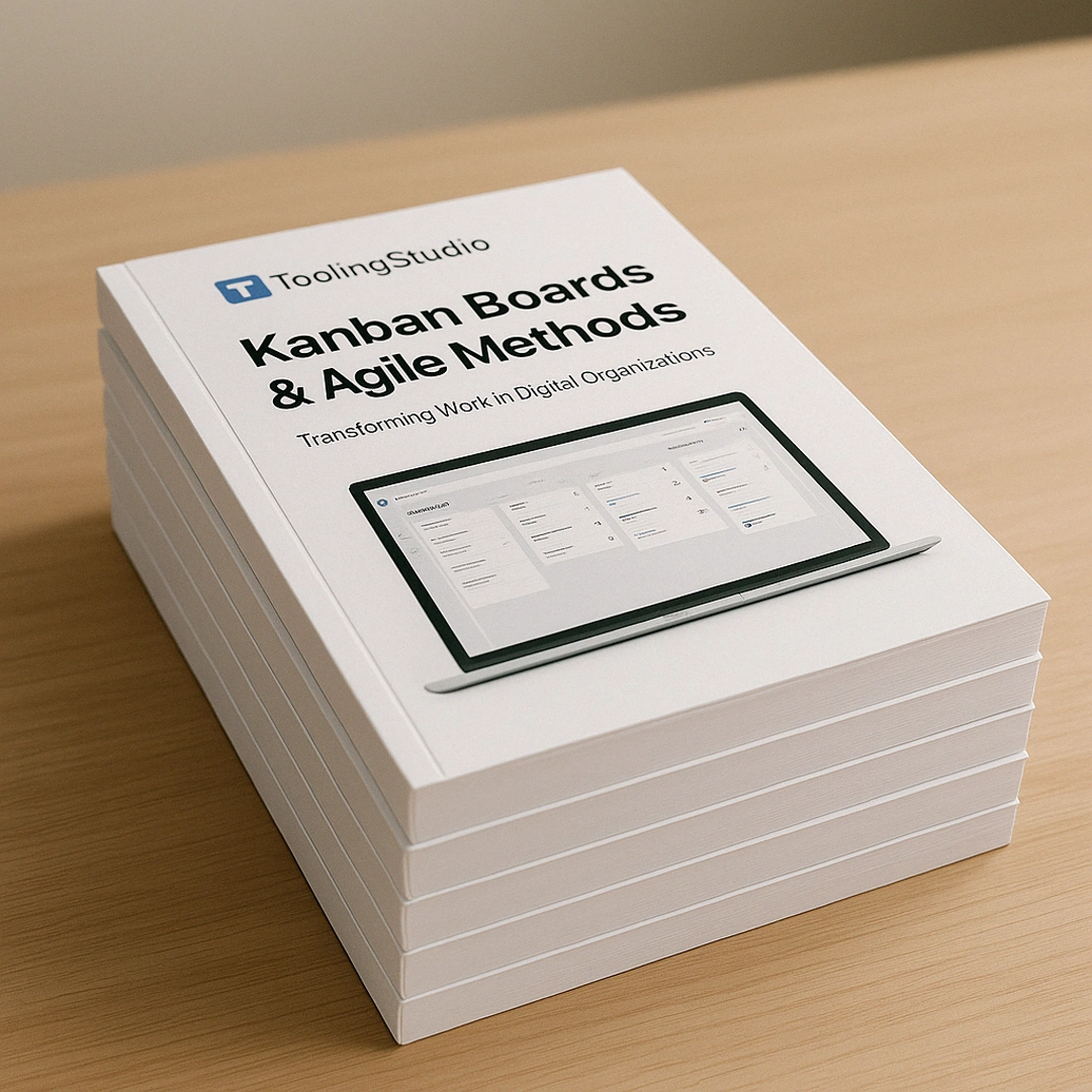 stack of Kanban inside Gmail book