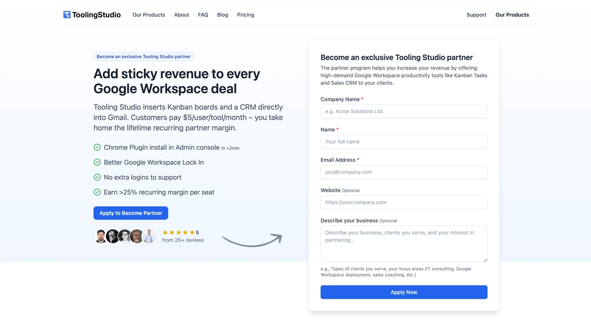 Partner Program | Tooling Studio for Google Workspace